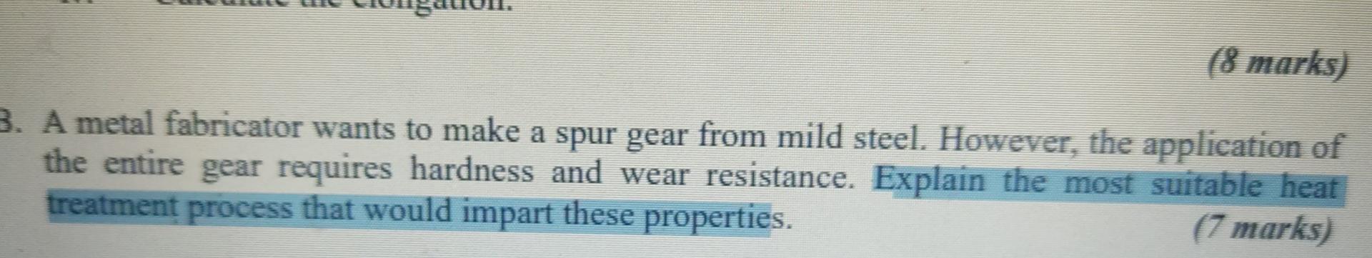 looking for a direct answer something concise (8 marks) 3. A