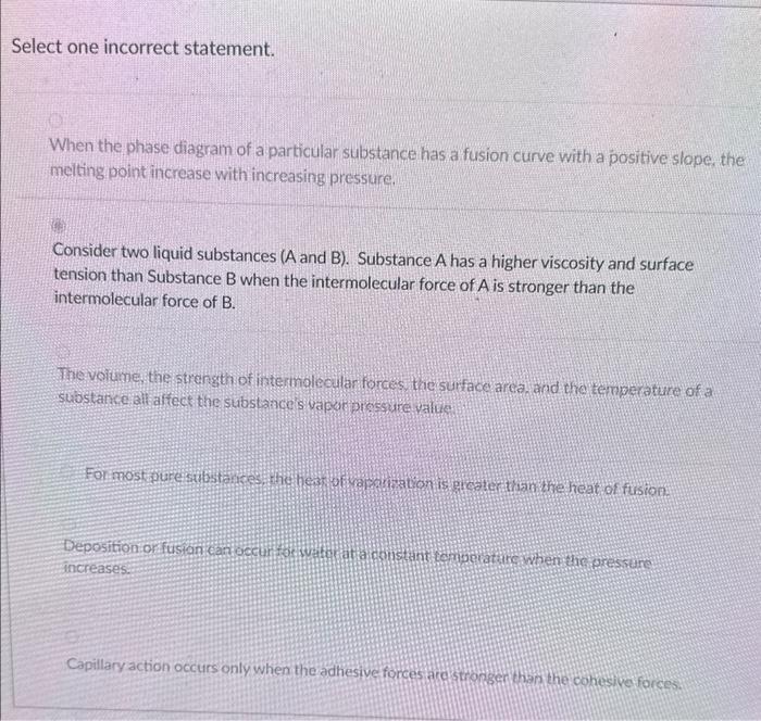 2 and 5 are correct but I dont know which one is