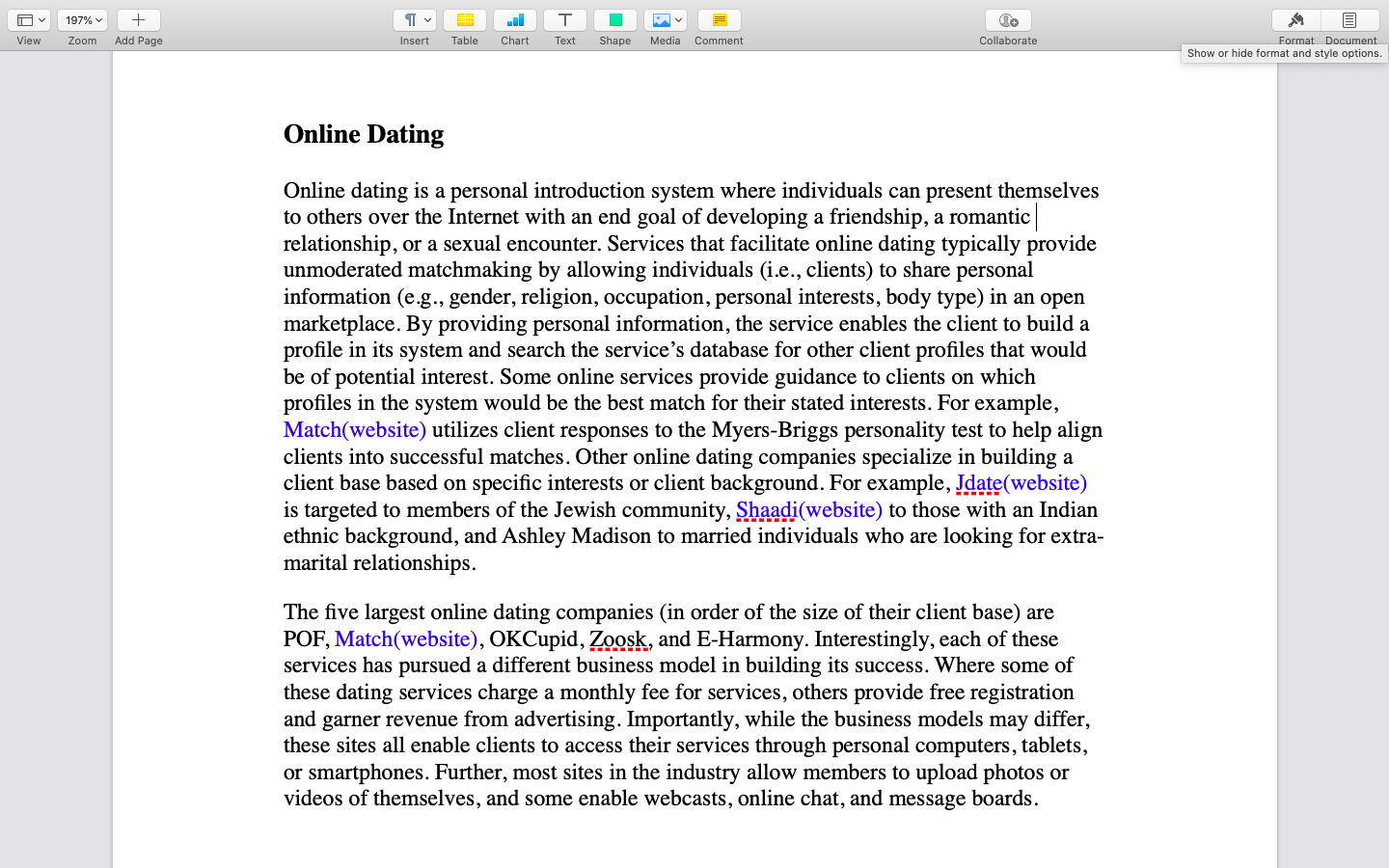 197% + T E View Zoom Add Page Insert Table Chart
