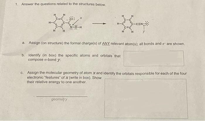 please answer C!!!! 1. Answer the questions related to the structures below.