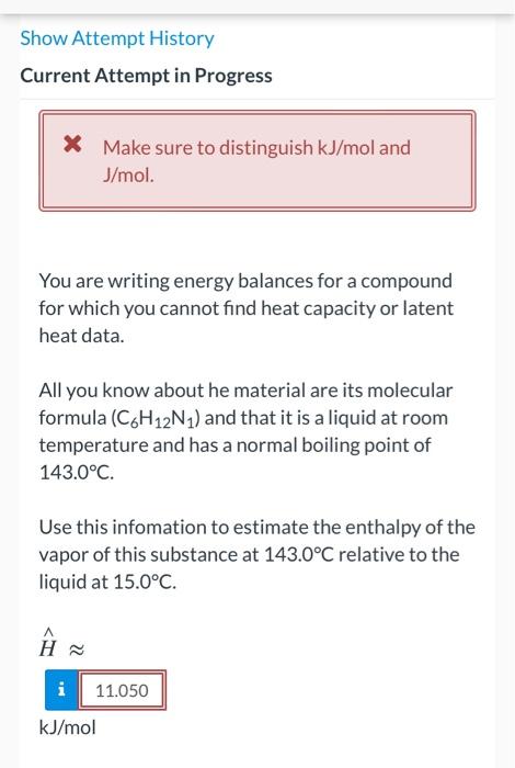  Show Attempt History Current Attempt in Progress * Make sure to
