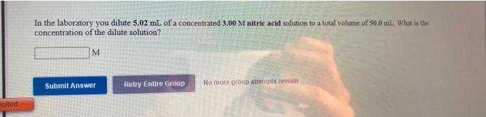 a stock solution of 12.0 M perchloric acid How much concentrated acid