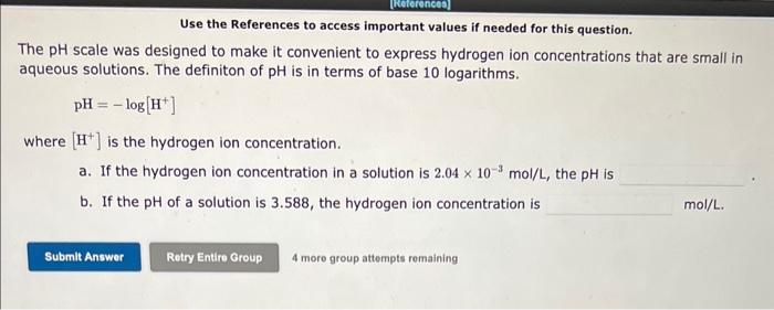  Use the References to access important values if needed for this