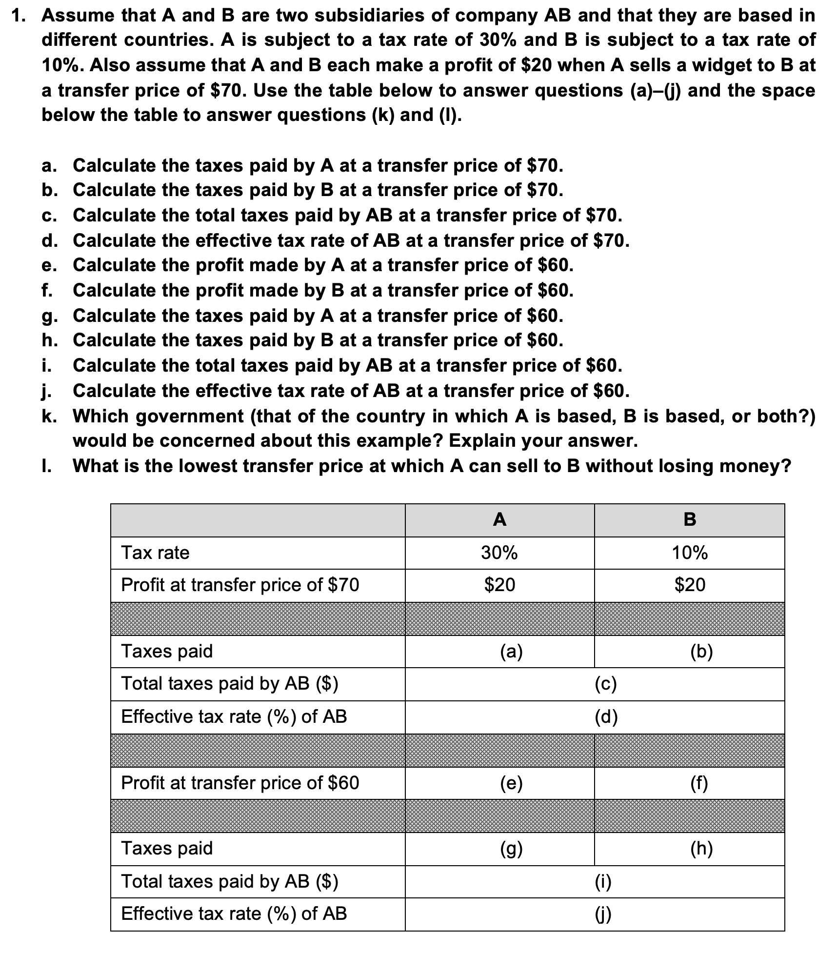 Show your work please: 1. Assume that A and B are two