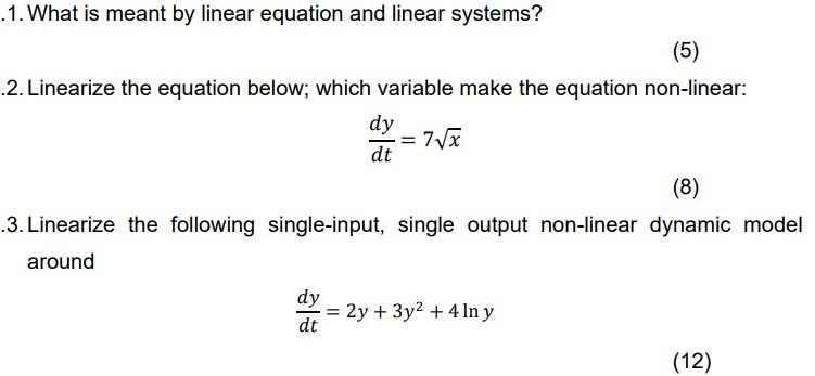 PLEASE SOMEBODY HELP ME WITH THIS QUESTION. PROCESS CONTROL DYNAMICS .1. What