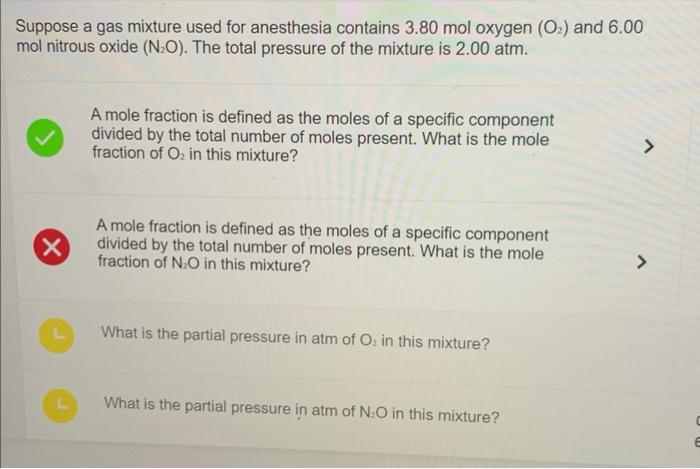please answer parts A,B,C, and D with work shown Suppose a gas