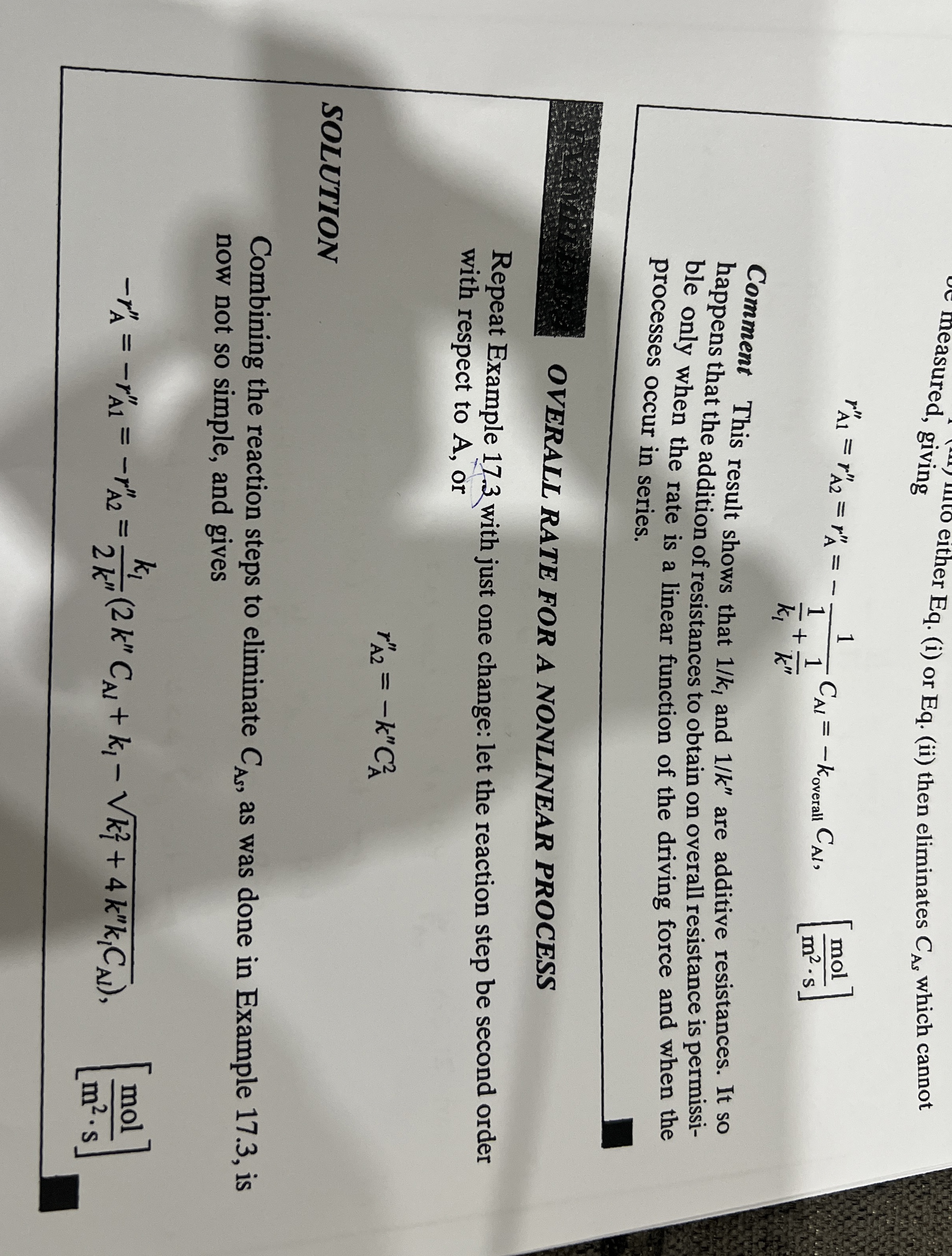  measured, giving either Eq.(i) or Eq.(ii) then eliminates CAs which cannot