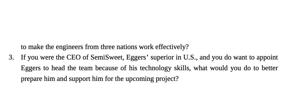  to make the engineers from three nations work effectively? If you