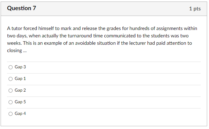 Question ? 1 pts A tutor forced himself to mark and