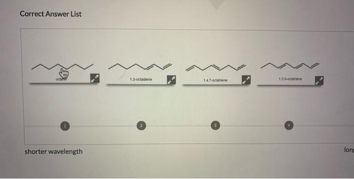  Correct Answer List 13-octane 1.47-octane shorter wavelength long
