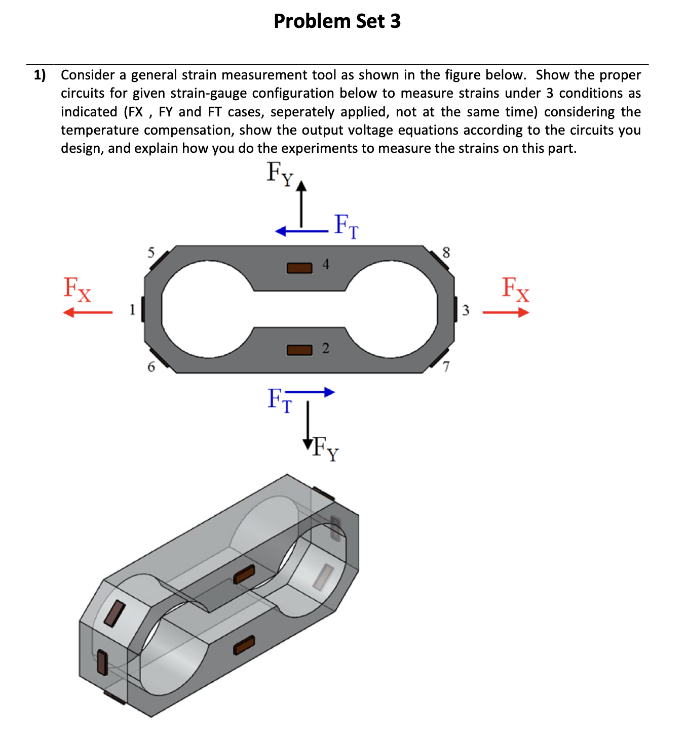  Problem Set 3 Consider a general strain measurement tool as shown