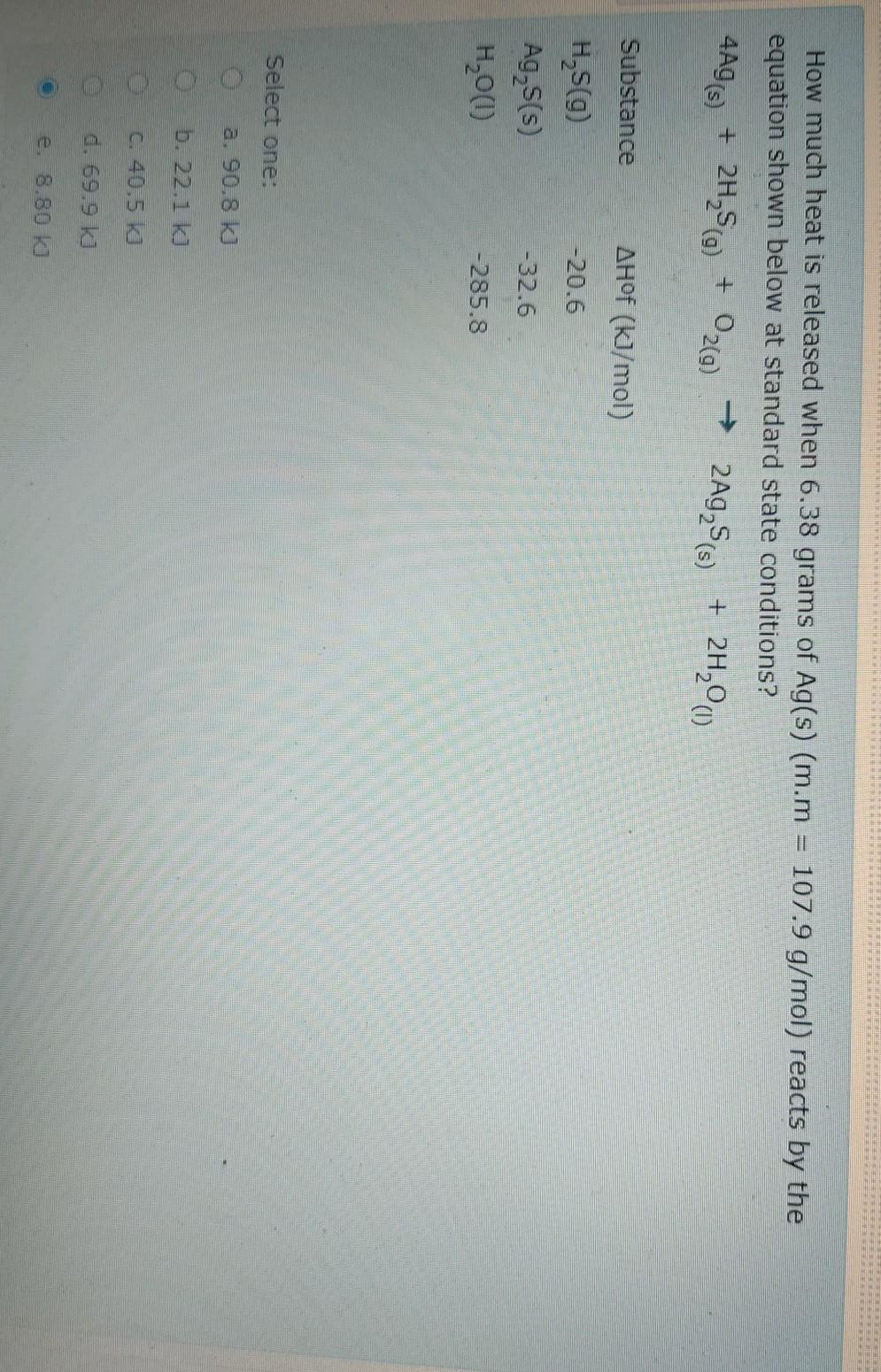  4A9 (5) + 2H SC ) + How much heat is