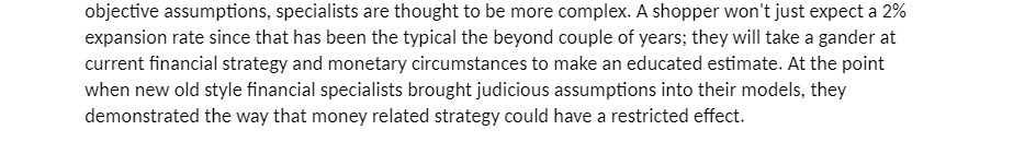 objective assumptions, specialists are thought to be more complex. A shopper