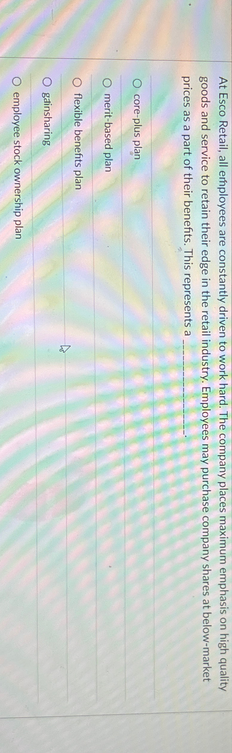  At Esco Retail, all enployees are constantly driven to work hard.