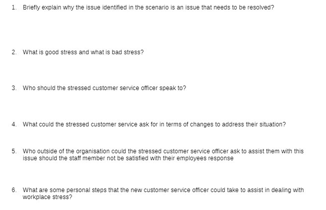 1. Briefly explain why the issue identified in the scenario is