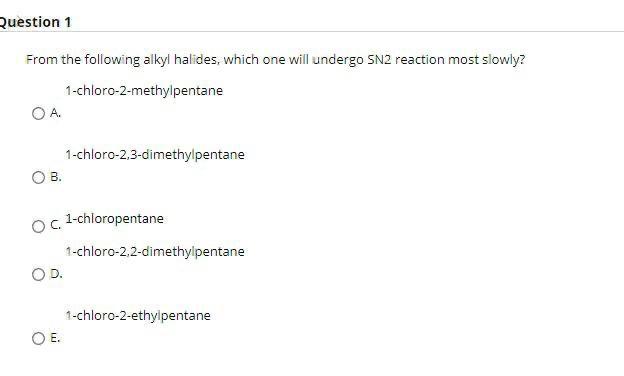 it is important, so please solve carefully From the following alkyl halides,