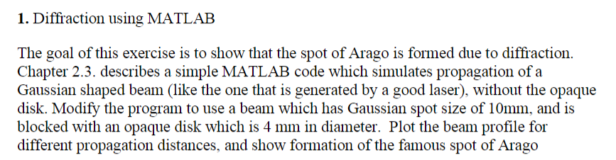  Here is the original matlab code: % to z=dist using Fresnels