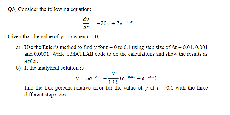  Hi please solve using basic matlab codes , I need the