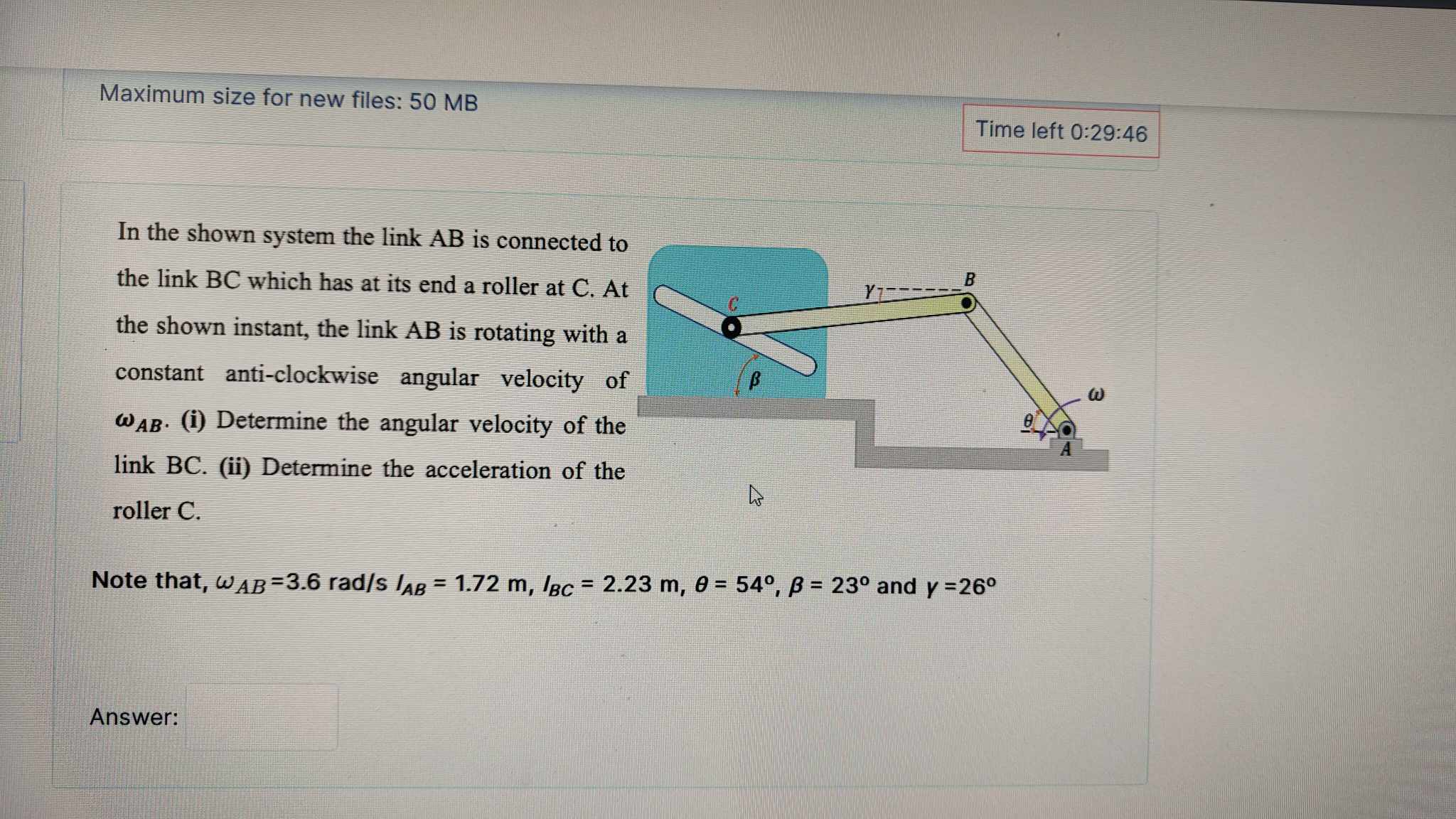 Maximum size for new files: 50MB In the shown system the