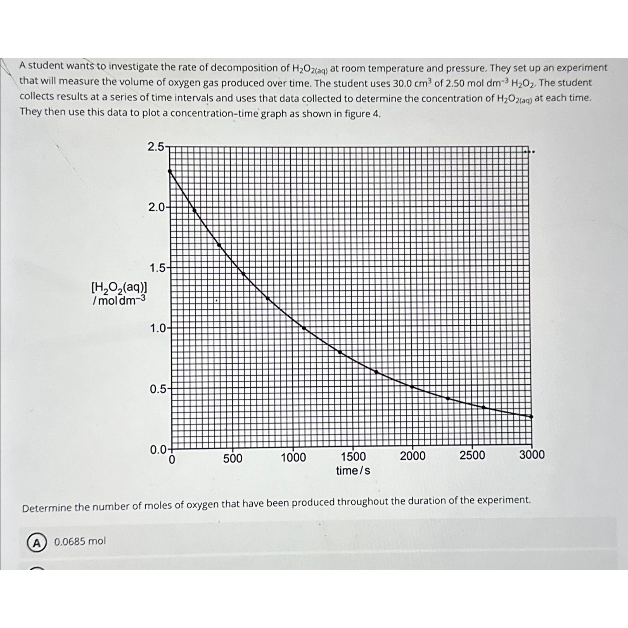  (A)0.0685mol (B)0.0665mol (C)0.0670mol (D)0.0695mol (E)0.0675mol 