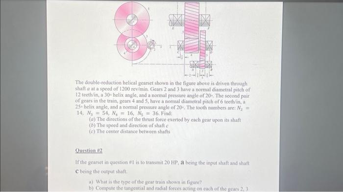suitable diameter of each of the shafts a,b, and c (in figure