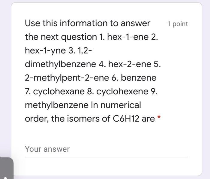  This is a written responde question. 1 point Use this information