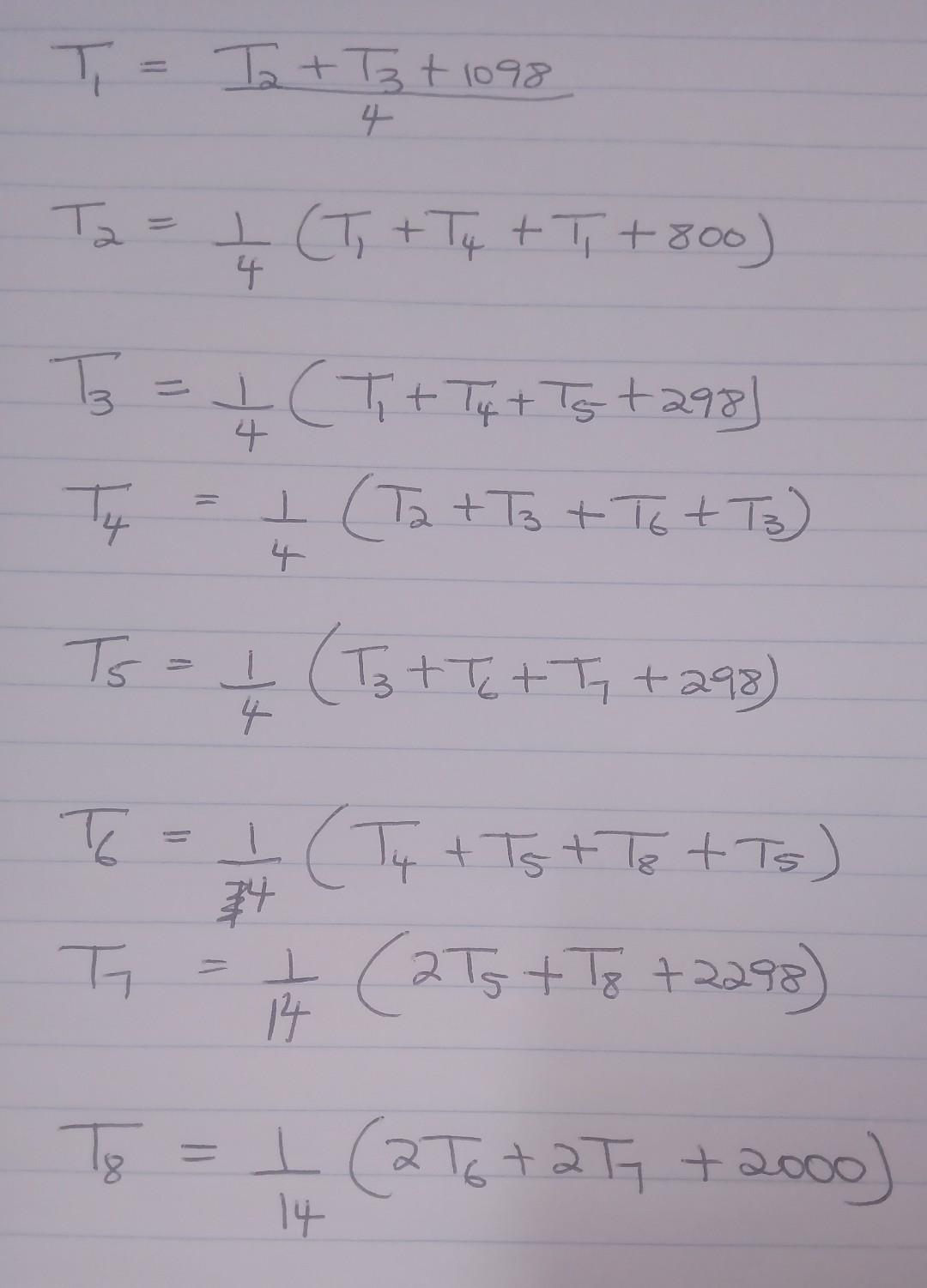 Please help with values of T using Matlab please give me answers
