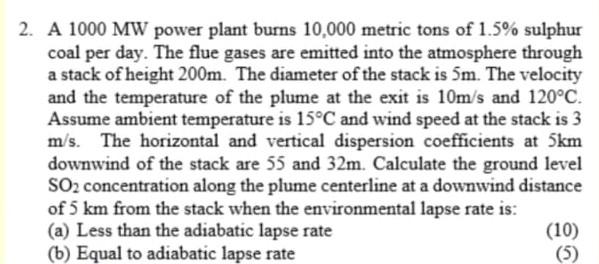 please send Ans within 10mins 2. A 1000 MW power plant