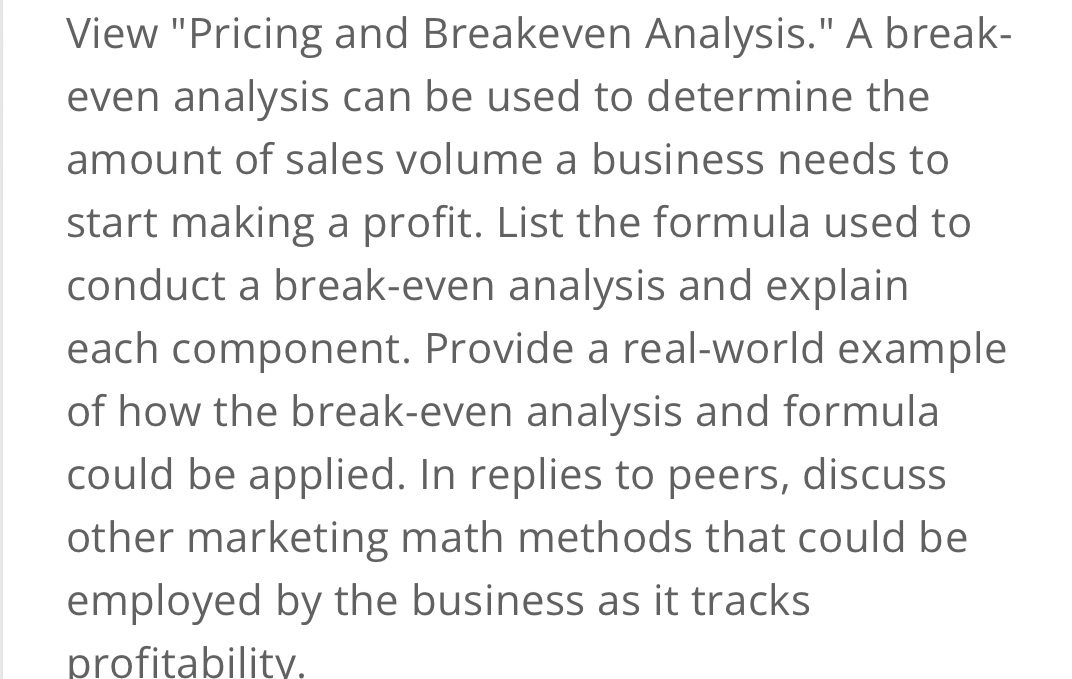 I need help from giving a good example and how to answer