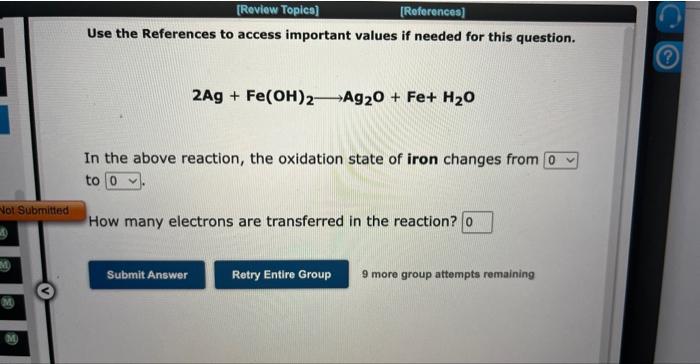  Use the References to access important values if needed for this