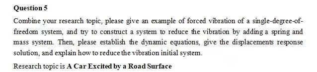  Question 5 Combine your research topic, please give an example of