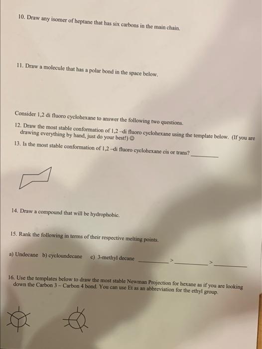 9H oH :0H OH OH 4. (3 points each, total of 12