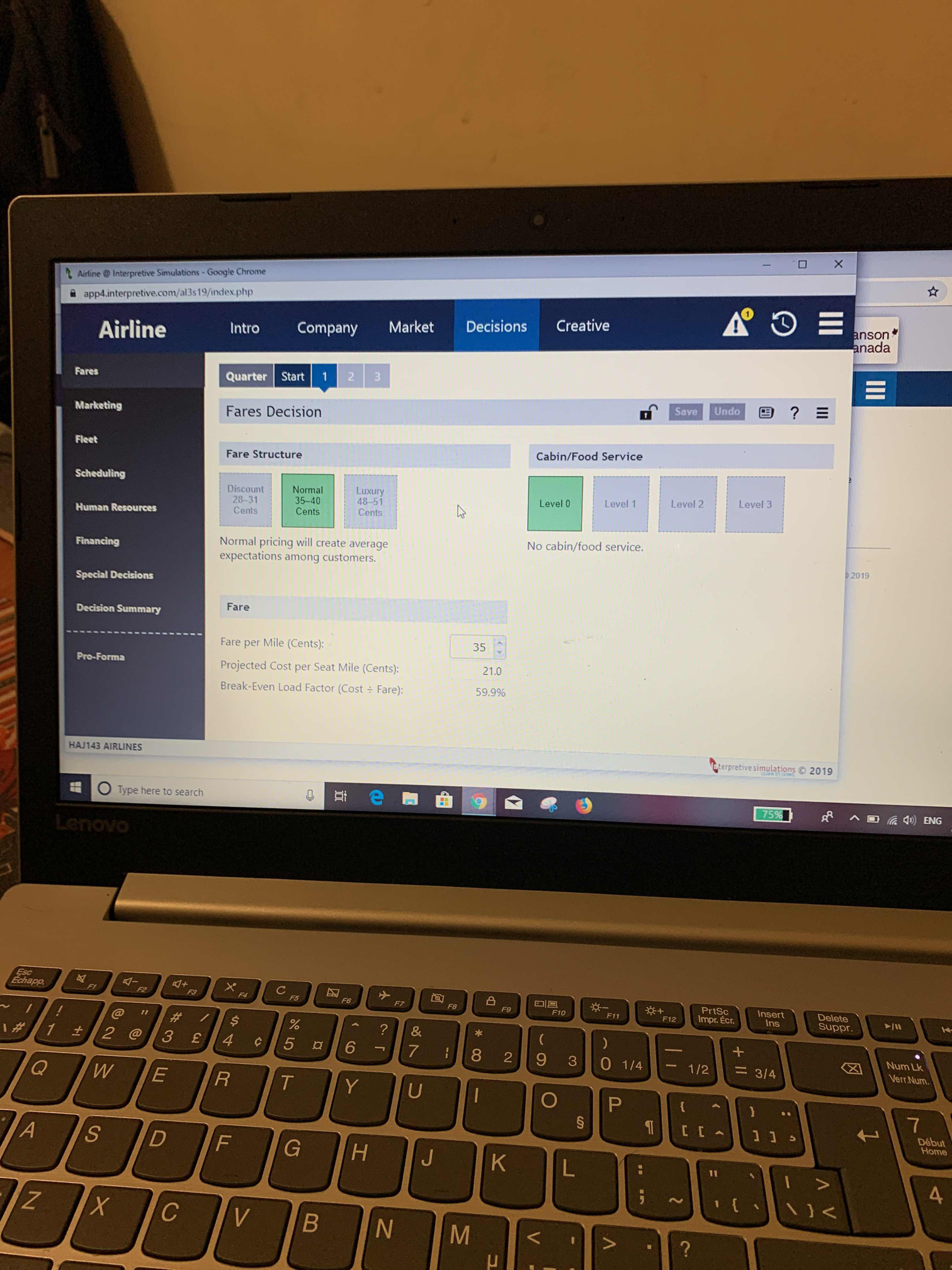  X Airline @ Interpretive Simulations - Google Chrome app4.interpretive.com/al3s19/index.php Airline Intro
