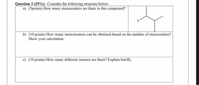  Question 3 (25%): Consider the following structure below: a) (Spoints) How