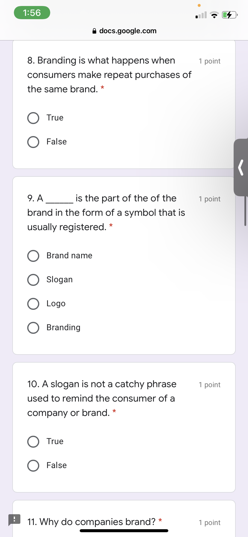 O To build loyalty O To retain loyalty O To gain a
