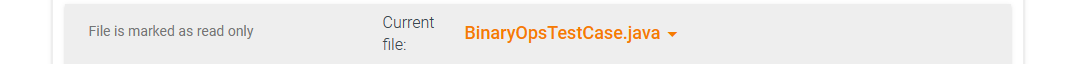  File is marked as read only Current file: BinaryOpsTestCase.java -File is