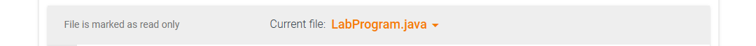marked as read only Current file: LabProgram.java -Current file StaticSet.java - Load