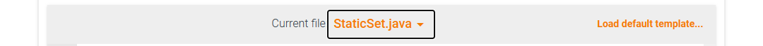 default template...File is marked as read only Current file: StaticSetTestCase.java -File is
