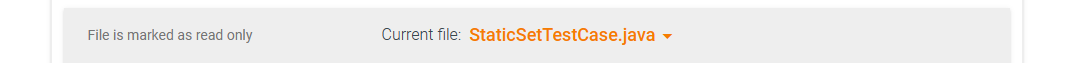 marked as read only Current file: UnaryOps TestCase.java -10.5 LAB: Implementing StaticSet