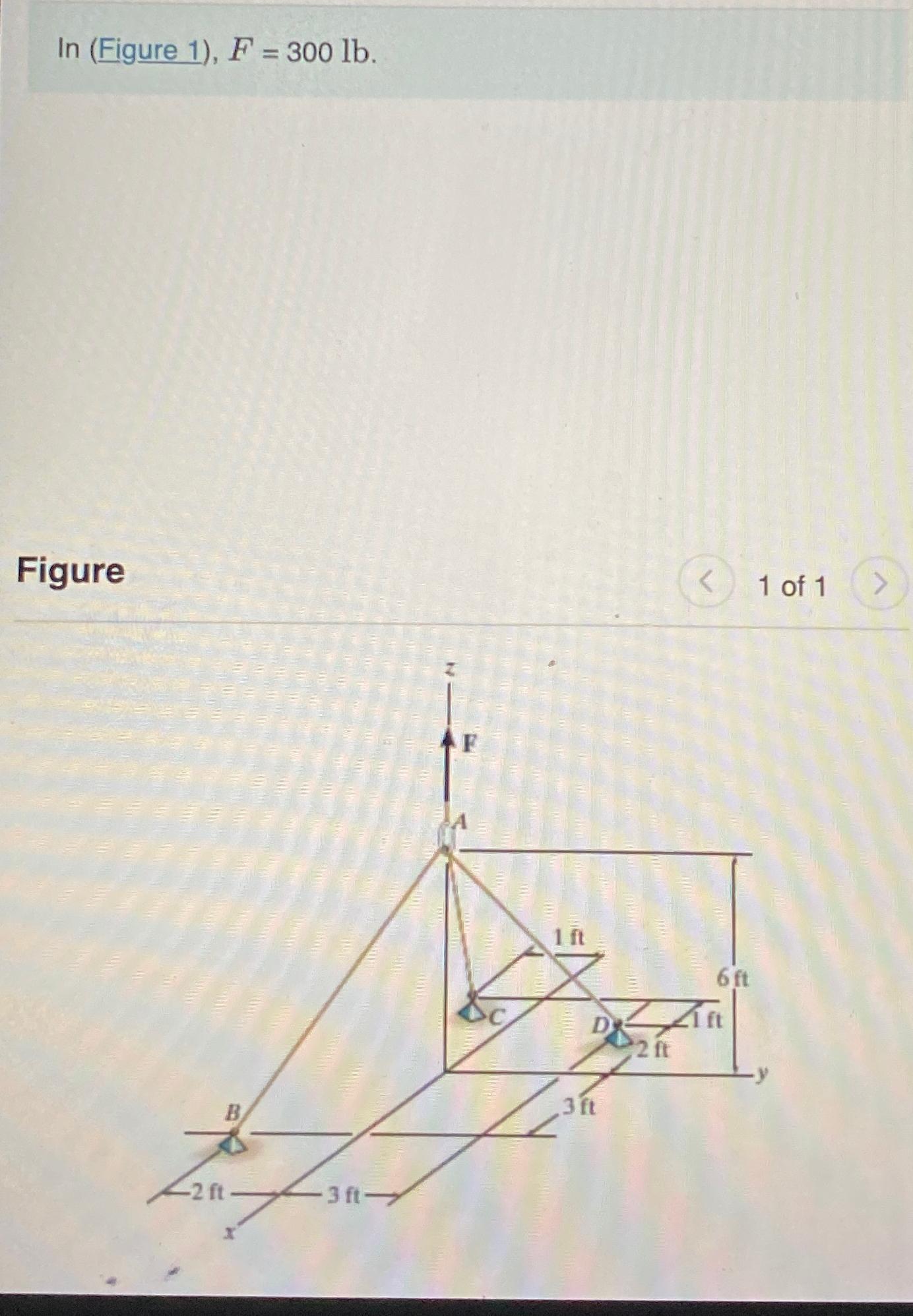  Slove for the force in cable AB, AC, and AD In
