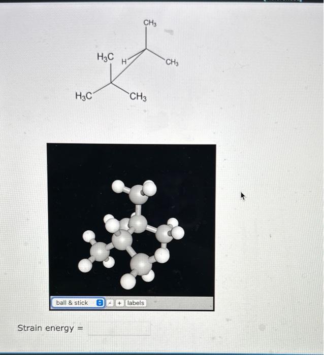 the table. Strain Energy for Alkanes (Calculate your answer to the nearest