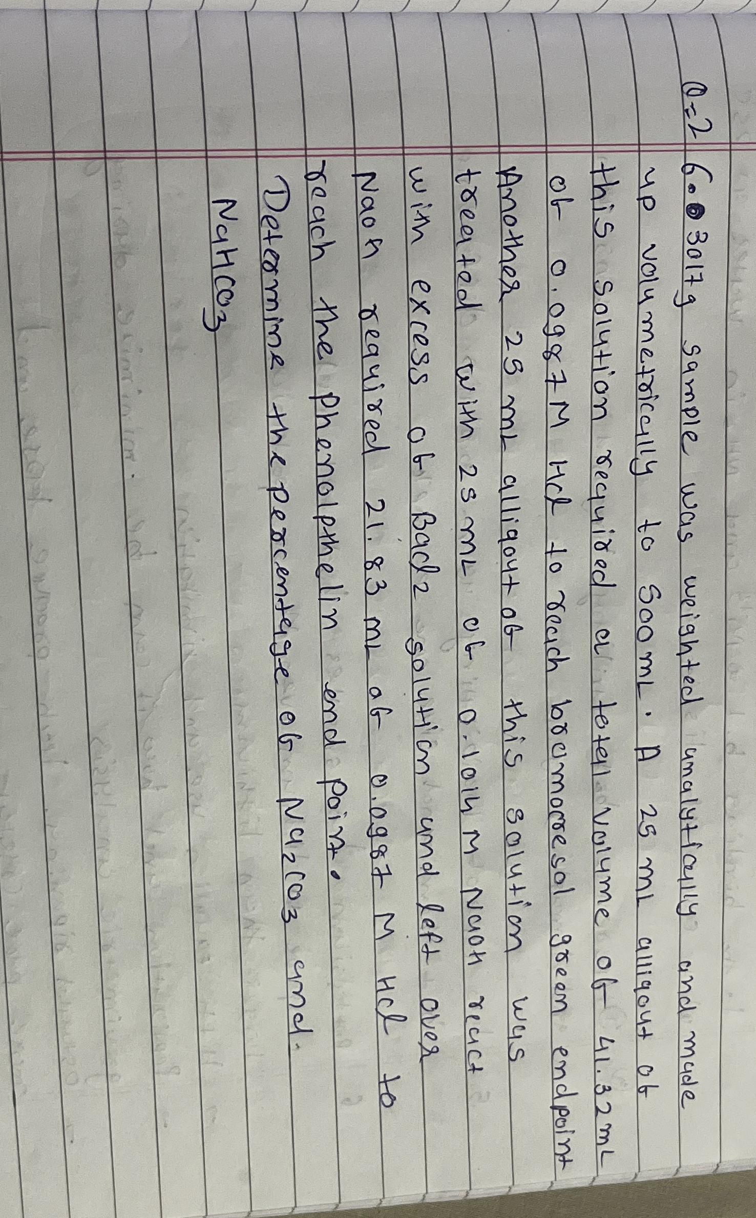  6.3017 sample was weighted Analytically and made up volumetrically to 500mL.