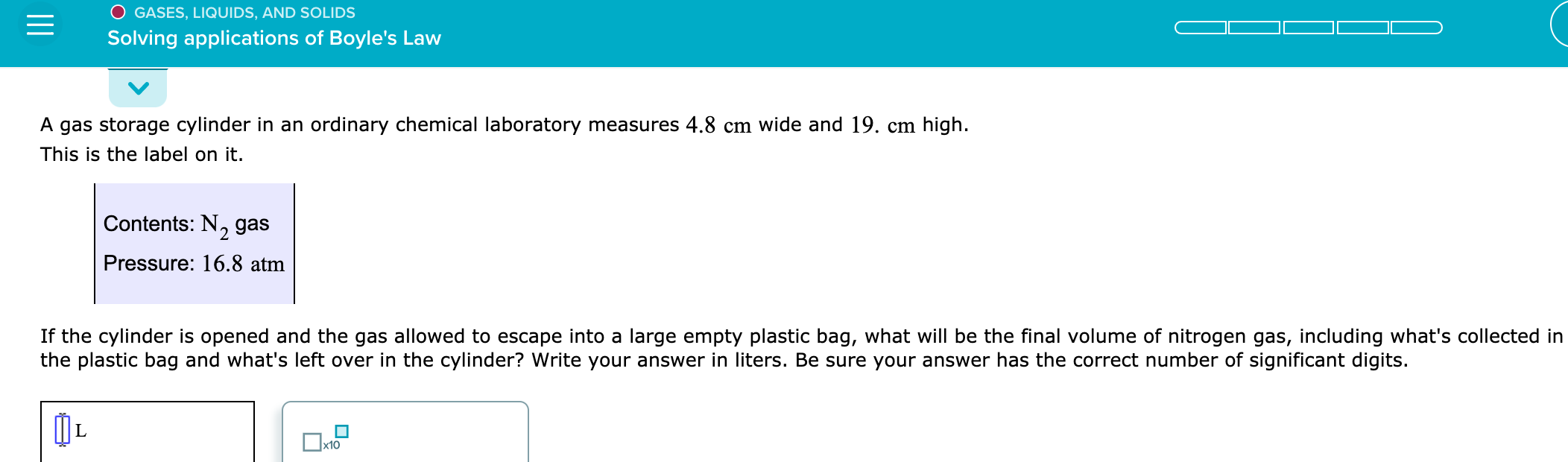 Question #3: (Interconverting pressure and force) AND SOLIDS E Using Charles's Law