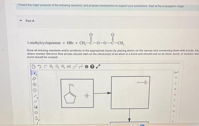 how to plug it in on mastering chemistry? Predict the major