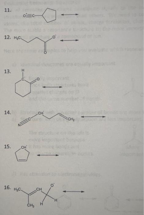 Practice writing the other resonance structure for each ion below. Note: Remember