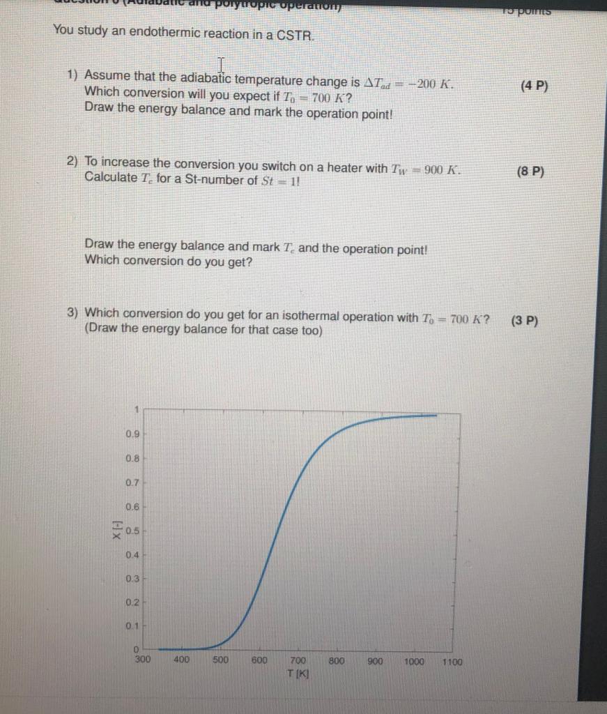  ane polytropic operation e points You study an endothermic reaction in