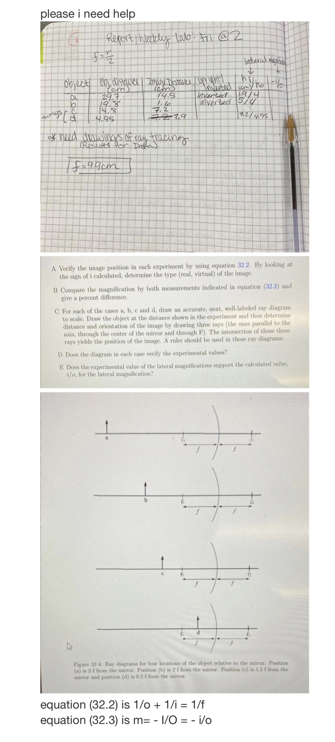I need help please i need help Report weekly lab . tri