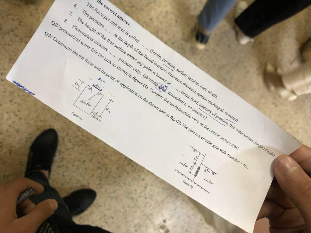 6. the correct answer. The force per unit area is called