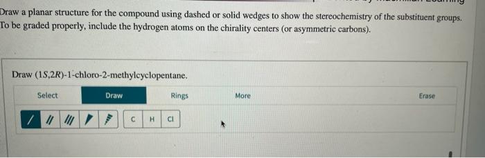 pls help! raw a planar structure for the compound using dashed or