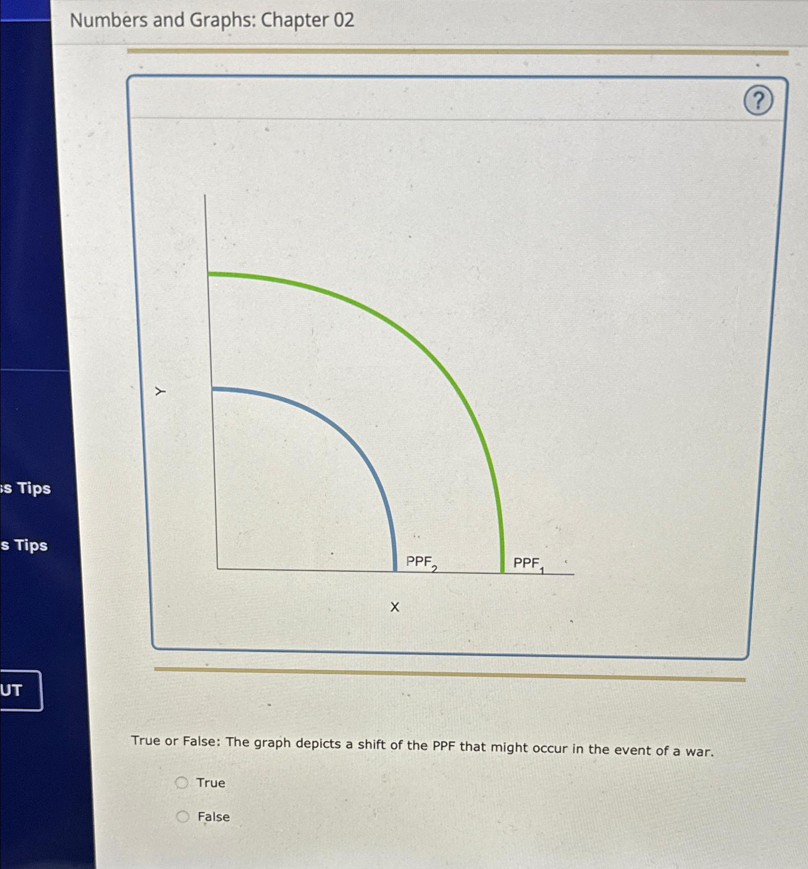  Numbers and Graphs: Chapter 02 (?) True or False: The graph